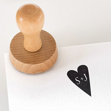 Tampon mariage grand coeur - Détail du tampon