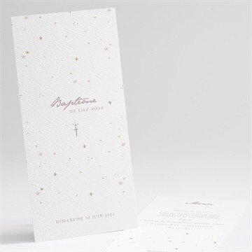 Menu baptême simple design