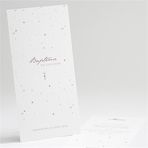 Menu baptême simple design