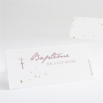 Marque-place baptême simple design