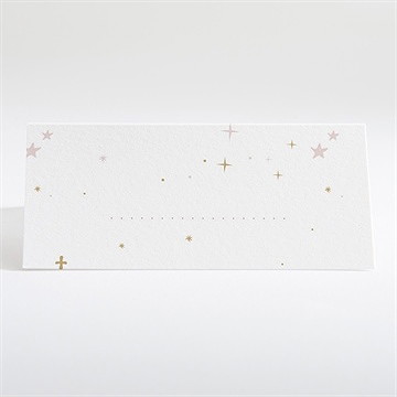 Marque-place baptême simple design - Dos du marque-place