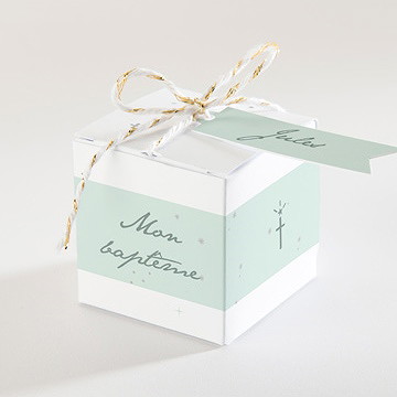 Boîte de dragées baptême lumière !