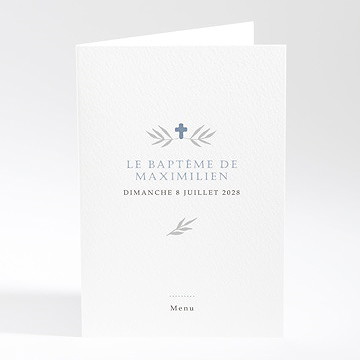 Menu baptême mosaïque de photos