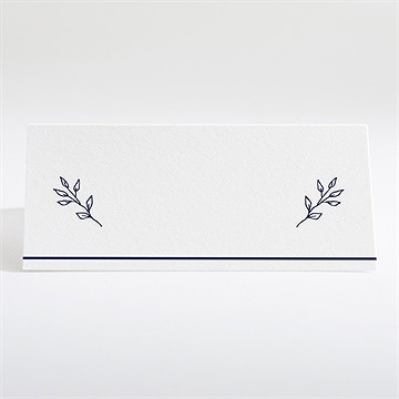 Marque-place mariage bleu romantique - Dos du marque-place