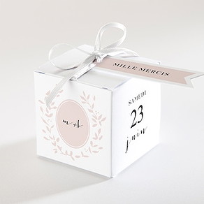 Boîte de dragées mariage médaillon