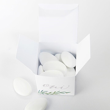 Boîte de dragées mariage oui ! - Intérieur de la boîte