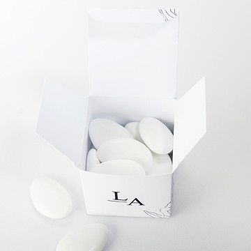 Boîte de dragées mariage chic et moderne - Intérieur de la boîte