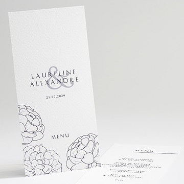 Menu mariage chic et moderne