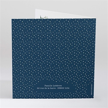 Faire-part de baptême motifs et autres pois - Dos du faire-part