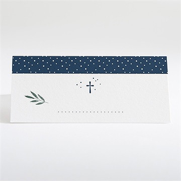 Marque-place baptême motifs et autres pois - Dos du marque-place