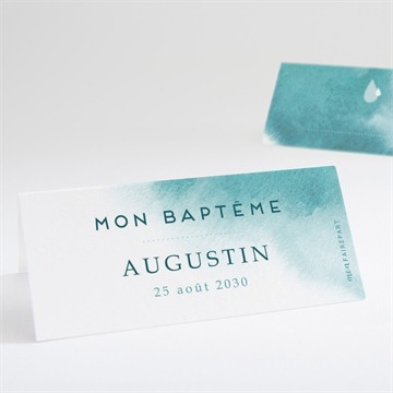 Marque-place baptême eau sacrée