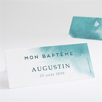 Marque-place baptême eau sacrée