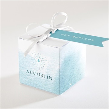 Boîte de dragées baptême eau sacrée