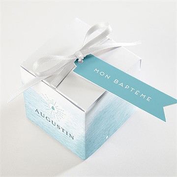 Boîte de dragées baptême eau sacrée - Dessus de la boîte