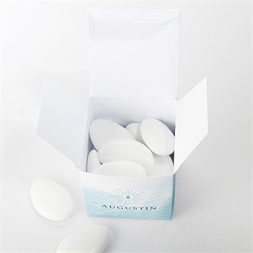 Boîte de dragées baptême eau sacrée - Intérieur de la boîte