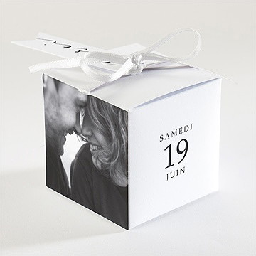 Boîte de dragées mariage liés pour toujours - Dos de la boîte