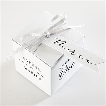 Boîte de dragées mariage liés pour toujours - Dessus de la boîte