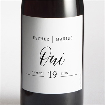 Etiquette de bouteille mariage liés pour toujours