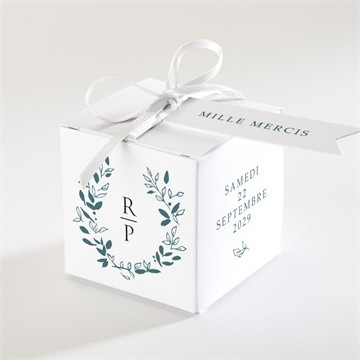Boîte de dragées mariage belle couronne