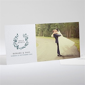 Remerciement mariage belle couronne