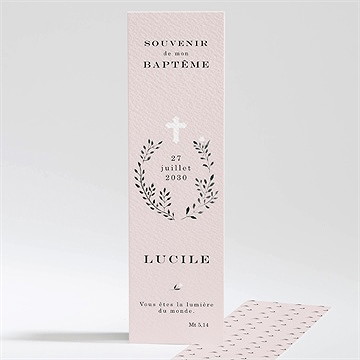 Signet baptême croix couronnée