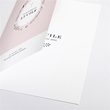 Livret de messe baptême croix couronnée - Détail du livret