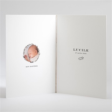 Livret de messe baptême croix couronnée - Intérieur du livret