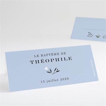 Marque-place baptême annonce en relief