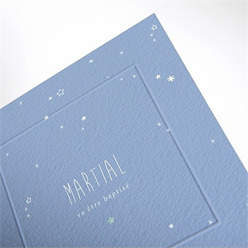 Faire-part de baptême cadre et motifs - Détail du faire-part