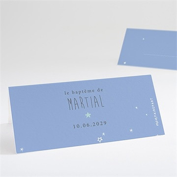 Marque-place baptême cadre et motifs