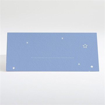 Marque-place baptême cadre et motifs - Dos du marque-place