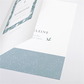 Livret de messe baptême cadre végétal - Détail du livret