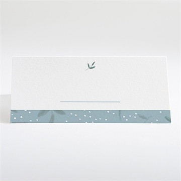 Marque-place baptême cadre végétal - Dos du marque-place