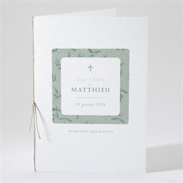 Livret de messe baptême gravure vintage