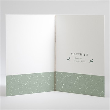 Livret de messe baptême gravure vintage - Intérieur du livret