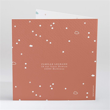 Faire-part naissance joli ciel - Dos du faire-part