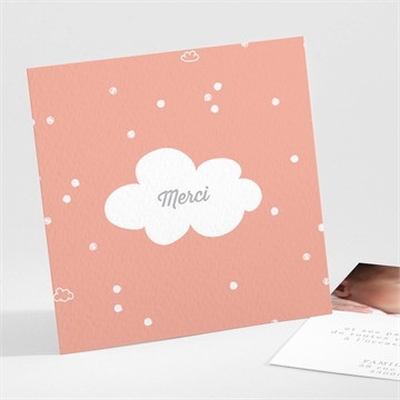 Remerciement naissance joli ciel