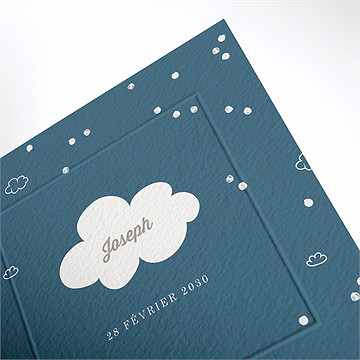 Faire-part naissance mon petit nuage - Détail du faire-part