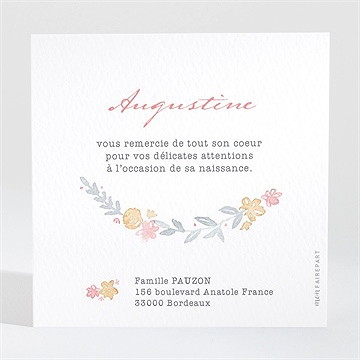 Remerciement naissance sieste entre amis - Dos de la carte