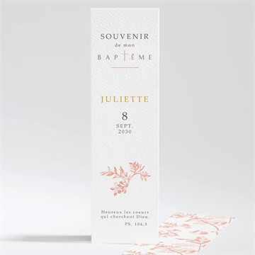 Signet baptême motif gravure étiquette