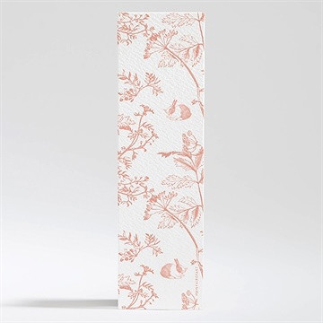 Signet baptême motif gravure - Dos du signet