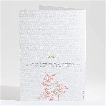 Livret de messe baptême motif gravure - Dos du livret