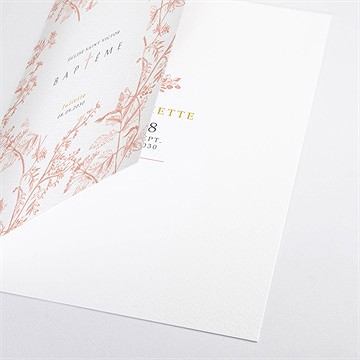 Livret de messe baptême motif gravure - Détail du livret