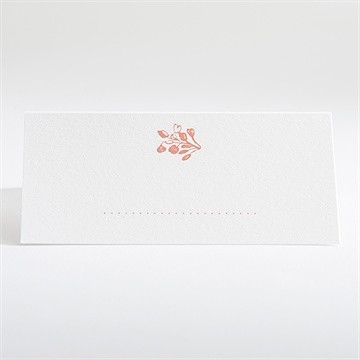 Marque-place baptême motif gravure - Dos du marque-place