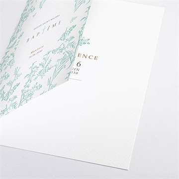 Livret de messe baptême gravure en rond - Détail du livret