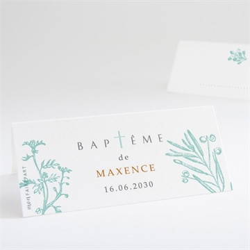 Marque-place baptême gravure en rond