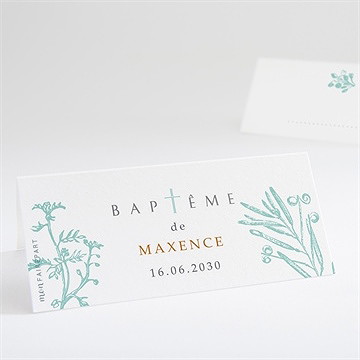 Marque-place baptême gravure en rond