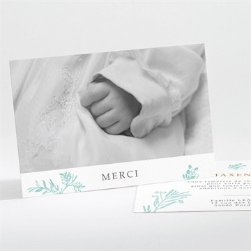 Remerciement baptême gravure en rond étui