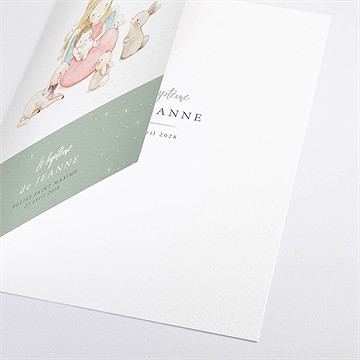 Livret de messe baptême tendre scène - Détail du livret