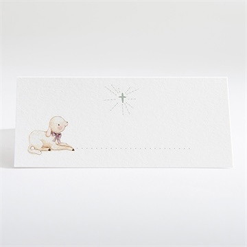 Marque-place baptême tendre scène - Dos du marque-place